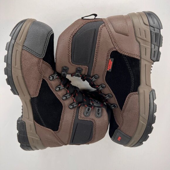 Herman Survivors Mens Zephyr Brown Tough Steel Toe Lace Up Size 7 Work Boots - Picture 7 of 9